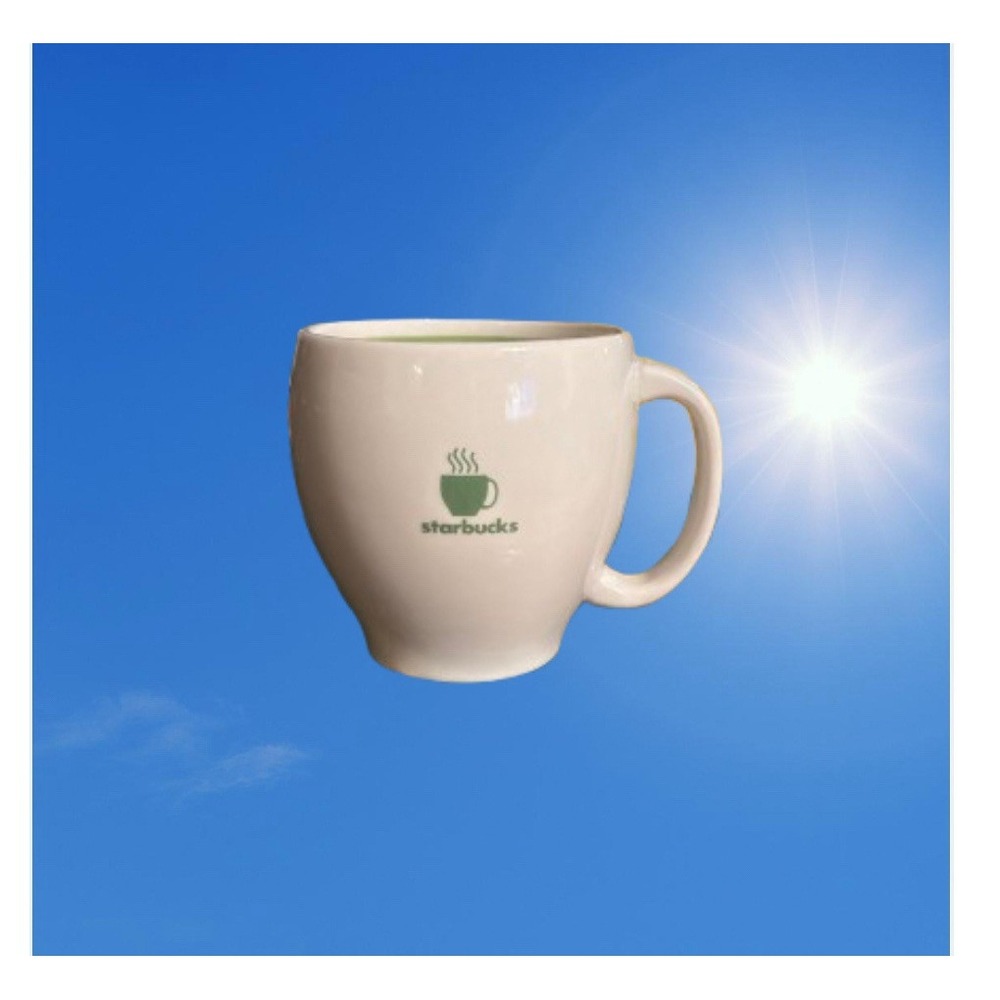 Starbucks Green and off white Barista 2003 NEW mug Coffee squishmallow included‎
